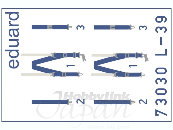 1/72 L-39 布製シートベルト エデュアルド用