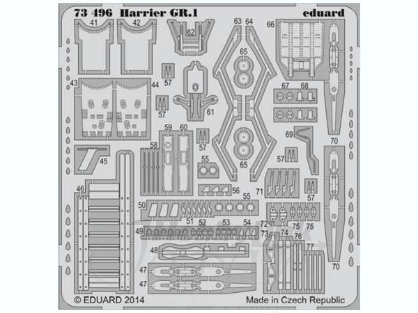 1/72 ハリアー GR.1用パーツセット・糊付き (エアフィックス1/72用)