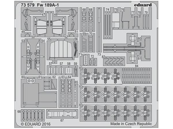 1/72 Fw189A-1エッチングパーツ (ICM用)
