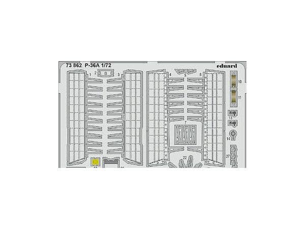 1/72 P-36A エッチングパーツ (アルマホビー)