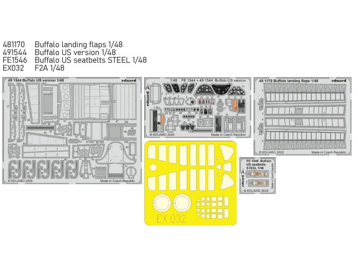 1/48 ブリュースター バッファロー (米軍型) ビッグEDパーツセット (タミヤ用)