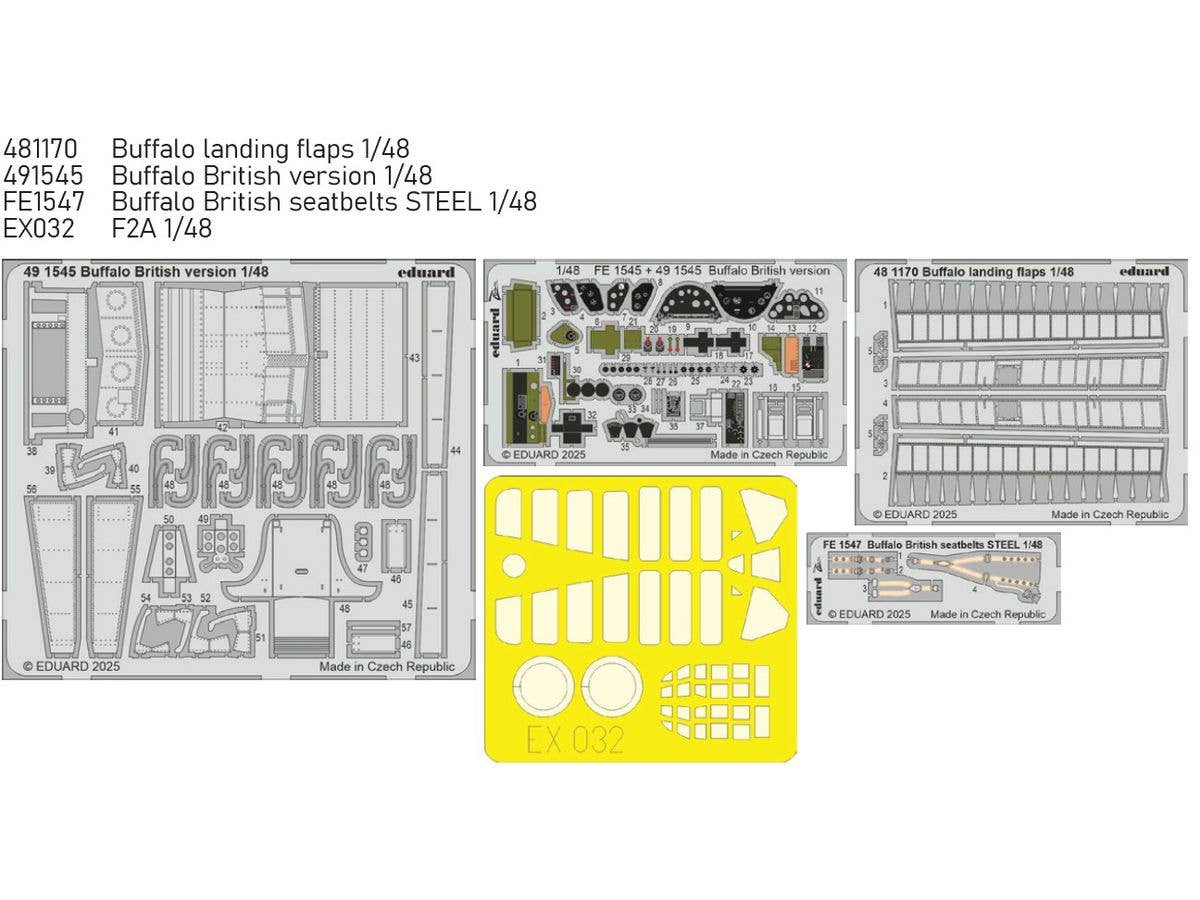 1/48 ブリュースター バッファロー (英軍型) ビッグEDパーツセット (タミヤ用)