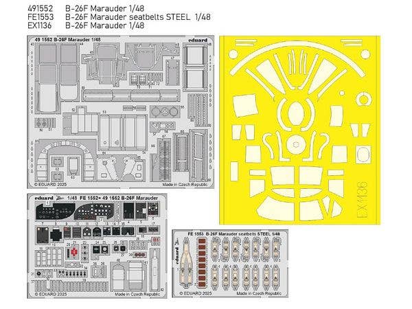 1/48 B-26F マローダー パートI ビッグEDパーツセット (ICM用)