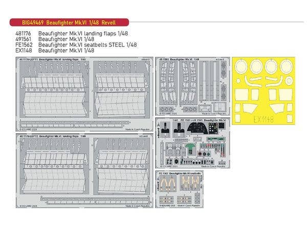 1/48 ボーファイター Mk.VI ビッグEDパーツセット (レベル用)