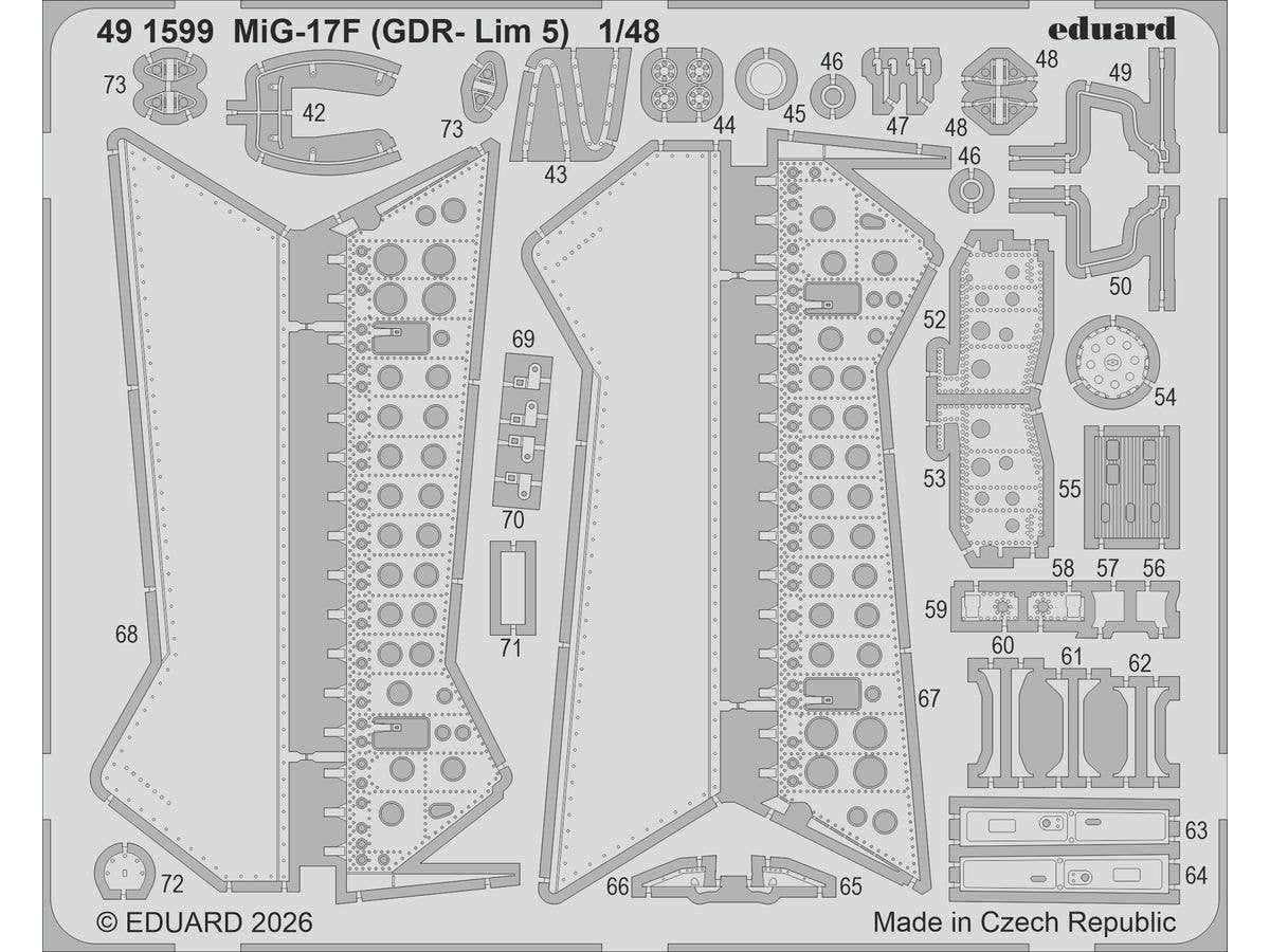 1/48 MiG-17F (東ドイツ軍仕様/Lim-5) ビッグEDパーツセット (キネティック用)