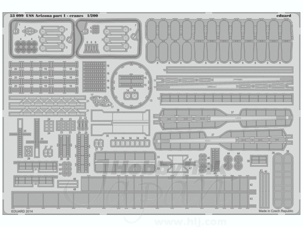 1/200 USS アリゾナ用パーツセット PART I. (トランペッター 1/200用)