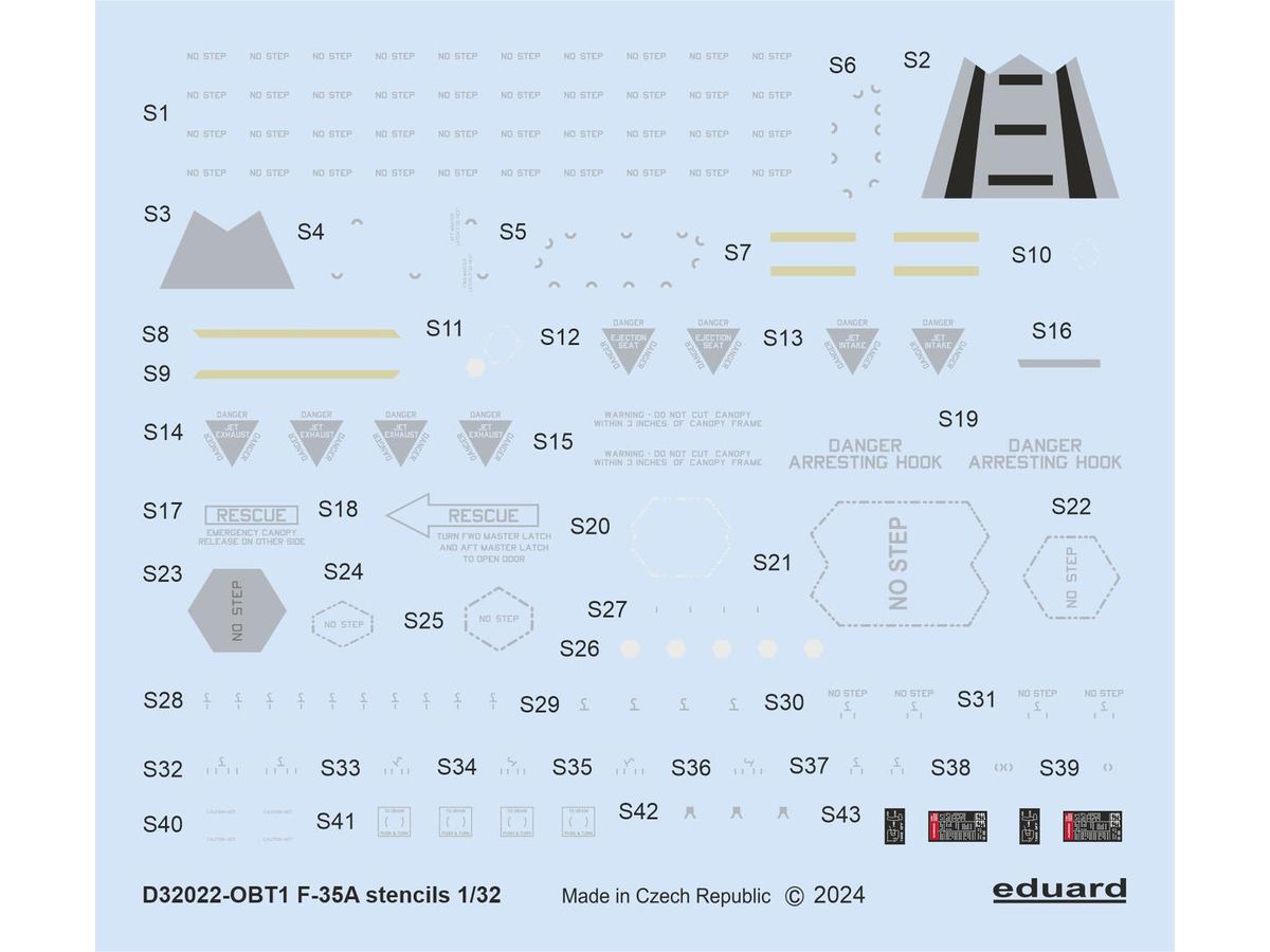 1/32 F-35A データステンシルデカール (イタレリ用)