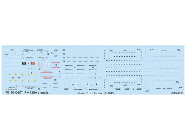 1/72 Fw 190A ステンシル・デカール