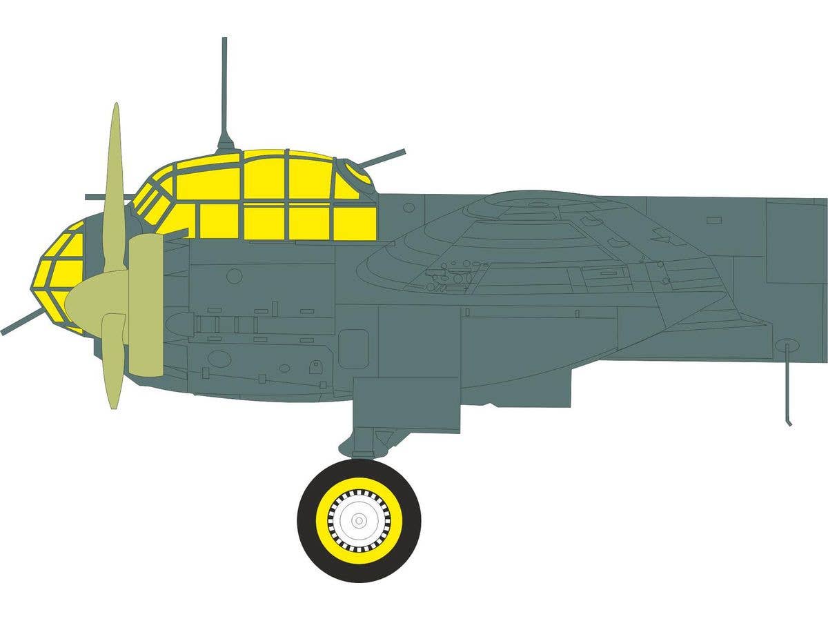 1/48 Ju-88A-4 Tフェース 両面塗装マスクシール (ICM用)
