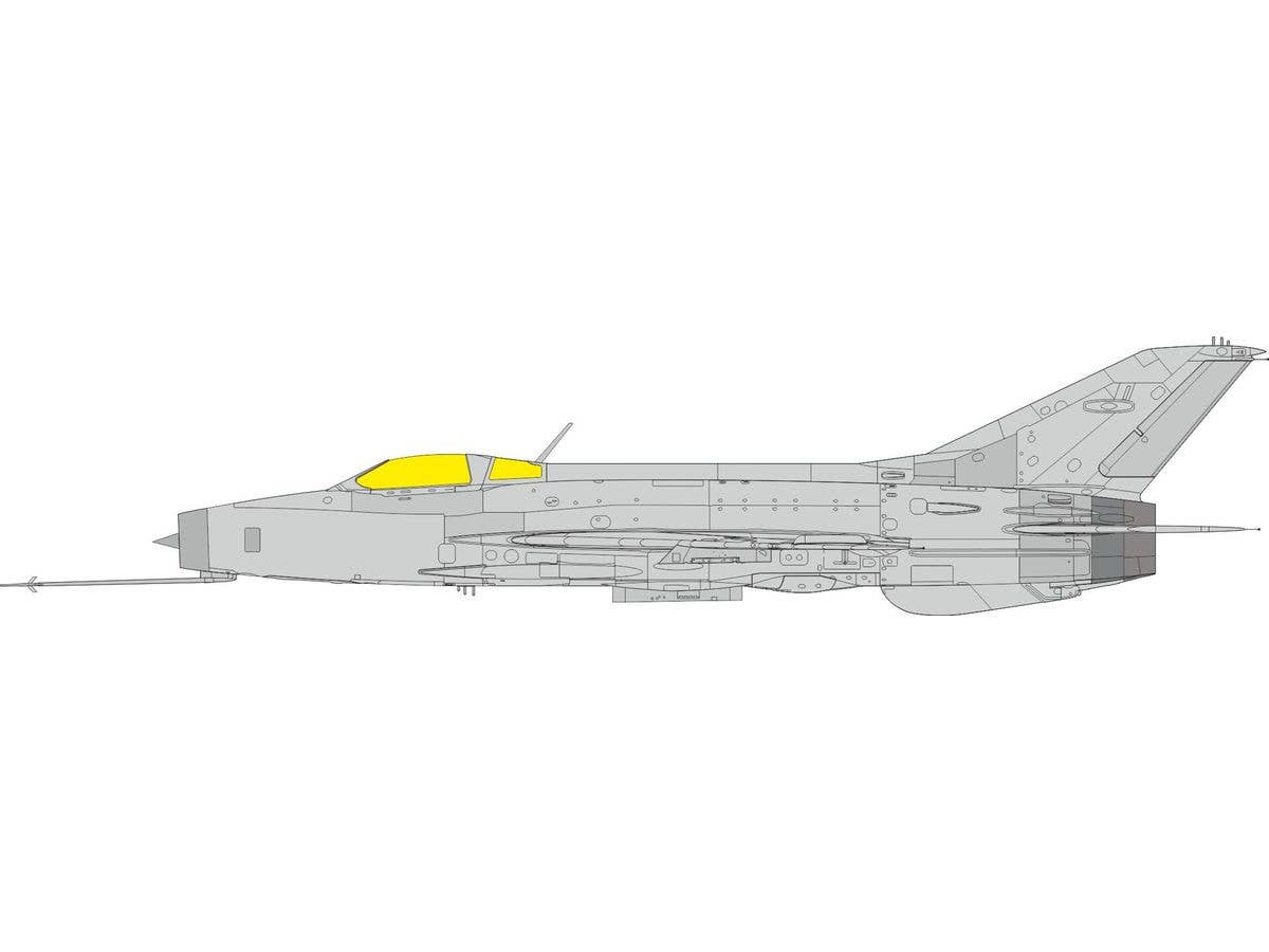 1/48 MiG-21F-13 Tフェース 両面塗装マスクシール (エデュアルド用)