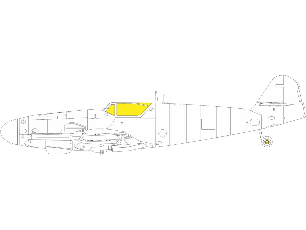 1/48 Bf109K Tフェース 両面塗装マスクシール (エデュアルド用)