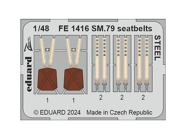 1/48 SM.79 スパルヴィエーロ シートベルト (ステンレス製) (エデュアルド用)