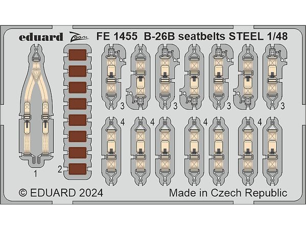 1/48 B-26B マローダー シートベルト (ステンレス製) (ICM用)