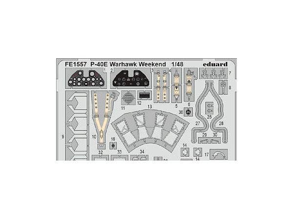 1/48 P-40E ウィークエンドエディション ズームエッチングパーツ (エデュアルド用)