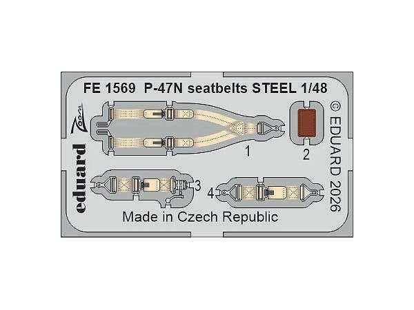 1/48 P-47N シートベルト (ステンレス製) (ミニアート用)