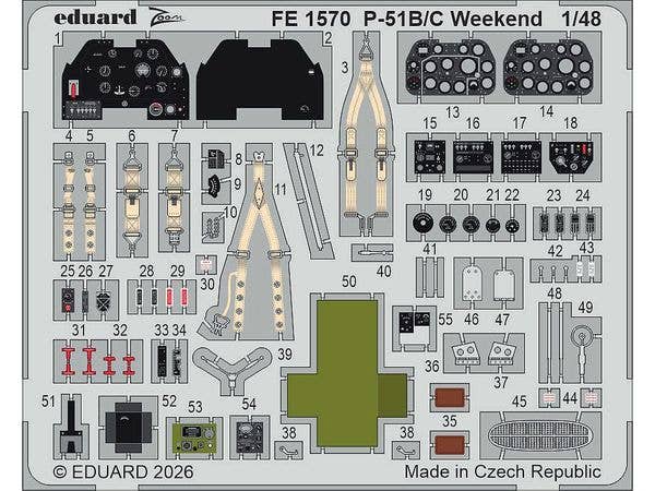 1/48 P-51B/C ウィークエンドエディションズームエッチングパーツ (エデュアルド用)