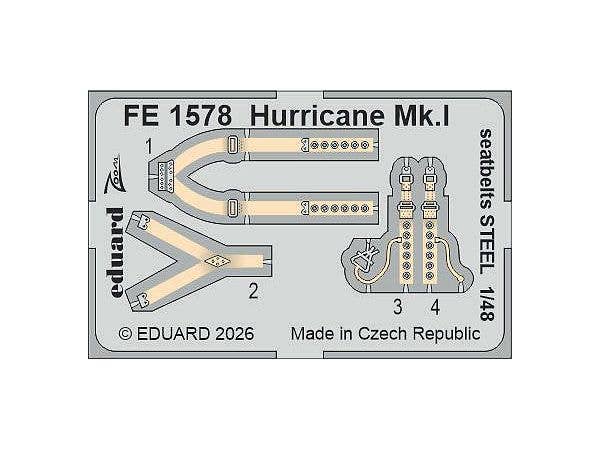 1/48 ホーカー ハリケーン Mk.I シートベルト (ステンレス製) (アルマホビー用)