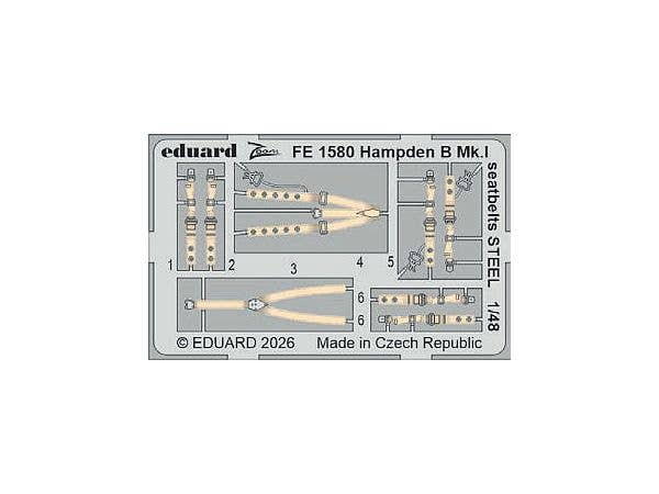 1/48 ハンドレページ ハンプデン B Mk.I シートベルト (ステンレス製) (ICM用)