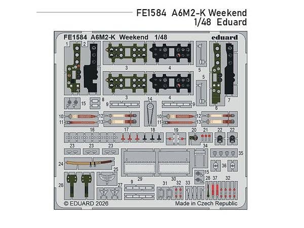 1/48 A6M2-K ウィークエンドエディションズームエッチングパーツ (エデュアルド用)