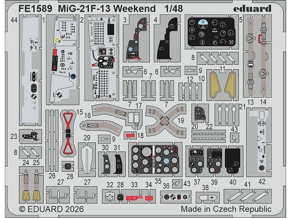 1/48 MiG-21F-13 ウィークエンド ズームエッチングパーツ (エデュアルド用)