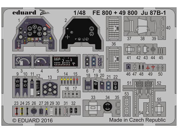 1/48 Ju87B‐1シュトゥーカ ズームエッチングパーツ エアフィックス用