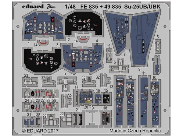 1/48 Su-25UB/UBKズームエッチングパーツ (スマー用)