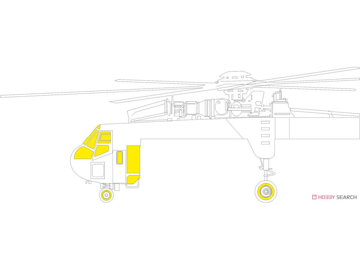 1/35 CH-54A Tフェース 両面塗装マスクシール (ICM用)