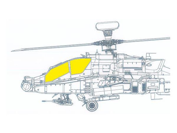 1/35 AH-64E Tフェース 両面塗装マスクシール (タコム用)