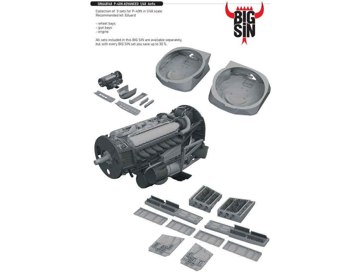 1/48 P-40N アドバンスドパーツセット (エデュアルド用)