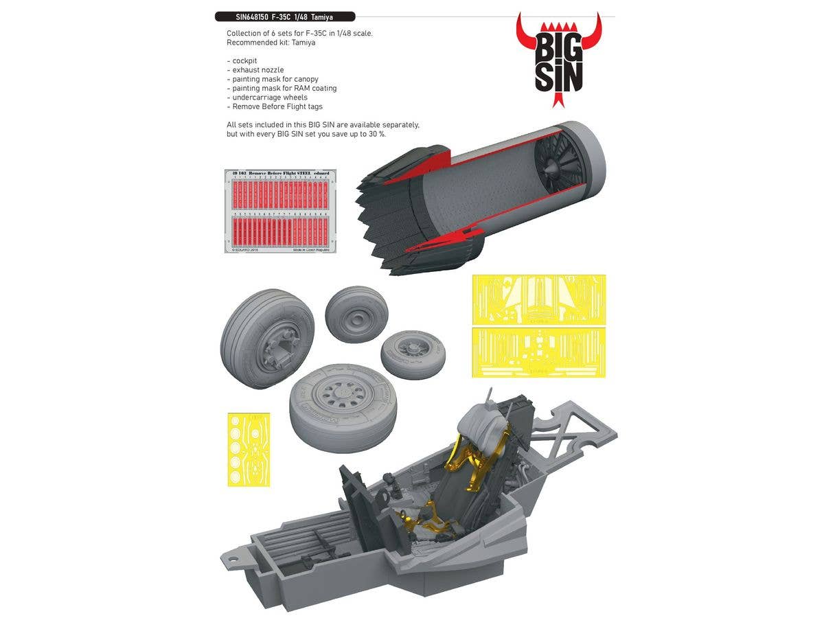 1/48 F-35C ビッグシンパーツセット (タミヤ用)