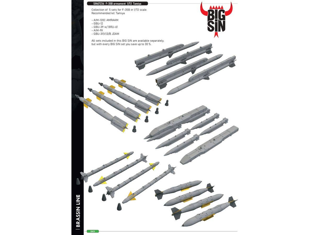 1/72 F-35B 武装パーツセット (タミヤ用)