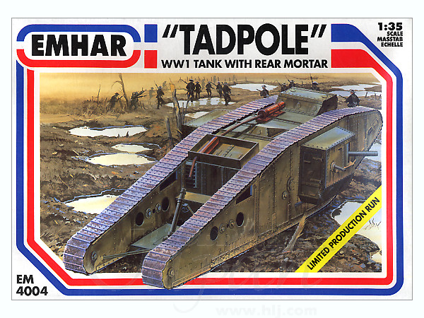 1/35 イギリス タドポール 菱形戦車 後部迫撃砲