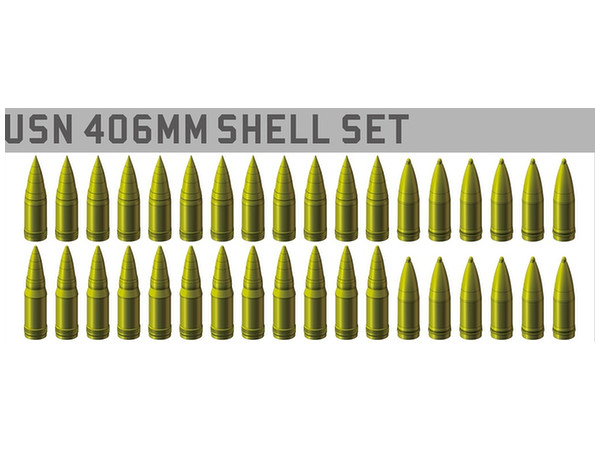 1/200 米海軍 406mm砲弾セット(Mk.5徹甲弾、Mk.8徹甲弾、Mk.13高性能爆薬弾、 各12個入)