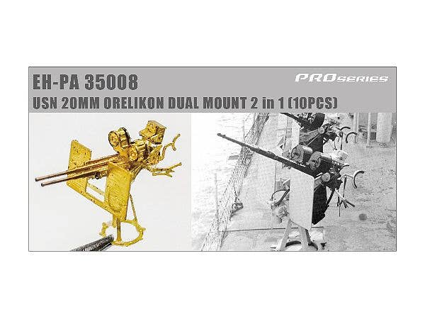 1/350 エリコンKA 20 mm 機関砲 2 in 1 (連装) (10個、PE1枚入)