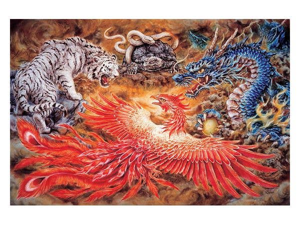 ジグソーパズル: 原井加代美 四神図 2016ベリースモールピース (50cm x 75cm)