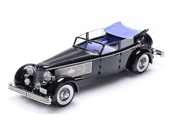1/18 1937年 デューセンバーグ SJ タウンカー ルドルフ バウアーデザイン ロールソン (幌開、窓閉)(ブラック)