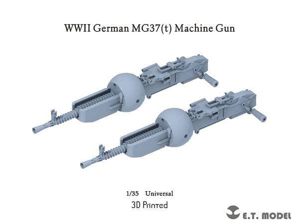 1/35 WWII ドイツ MG37 (t)車載機関銃 38 (t)軽戦車用 (2個入)