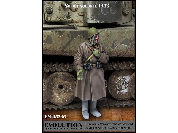 1/35 WWII 露/ソ ソビエト赤軍 タイガー戦車を説明する兵士 1943