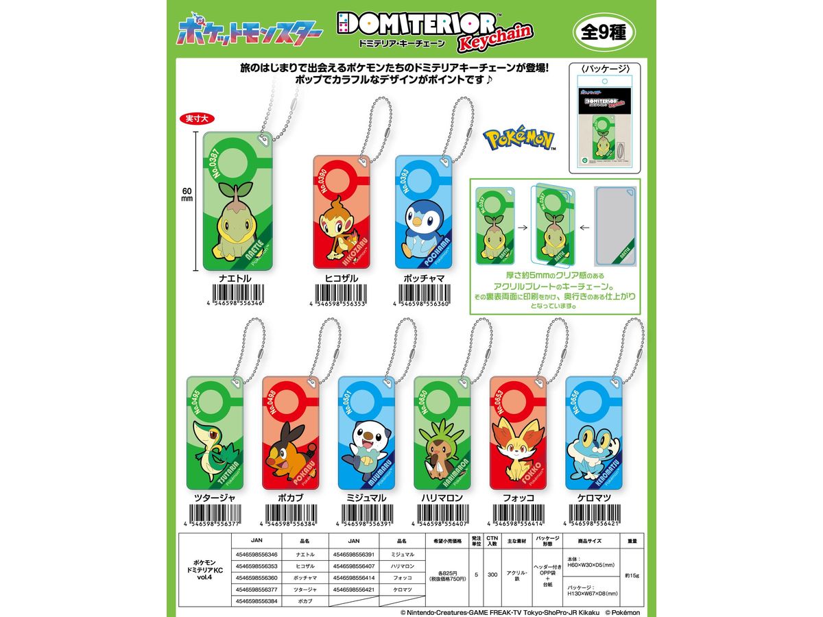 ポケモン: ドミテリアキーチェーン vol.4 ハリマロン