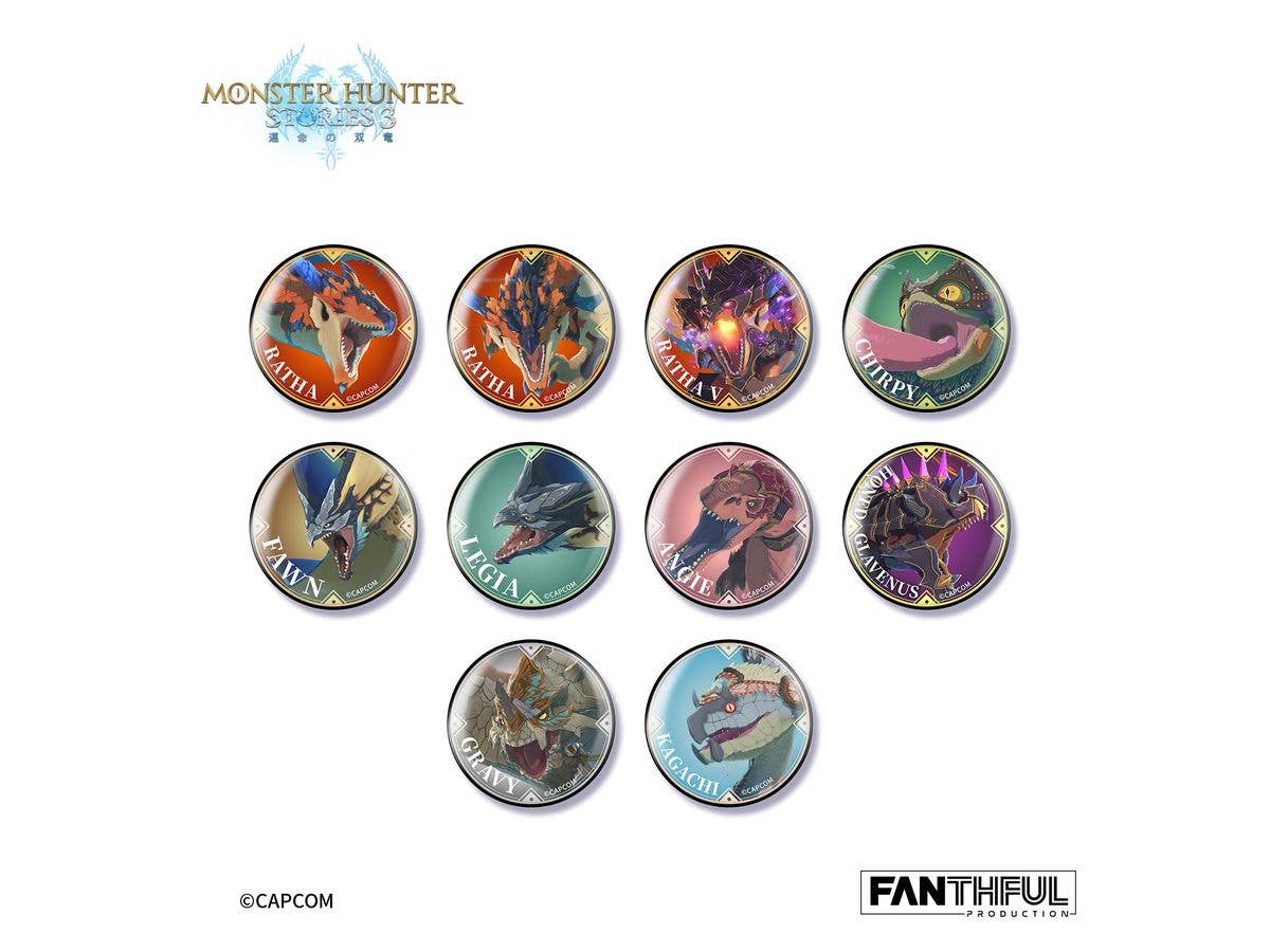 モンスターハンターストーリーズ3 -運命の双竜- FP006MHS32026 オトモン トレーディング缶バッジ 1Box 10pcs