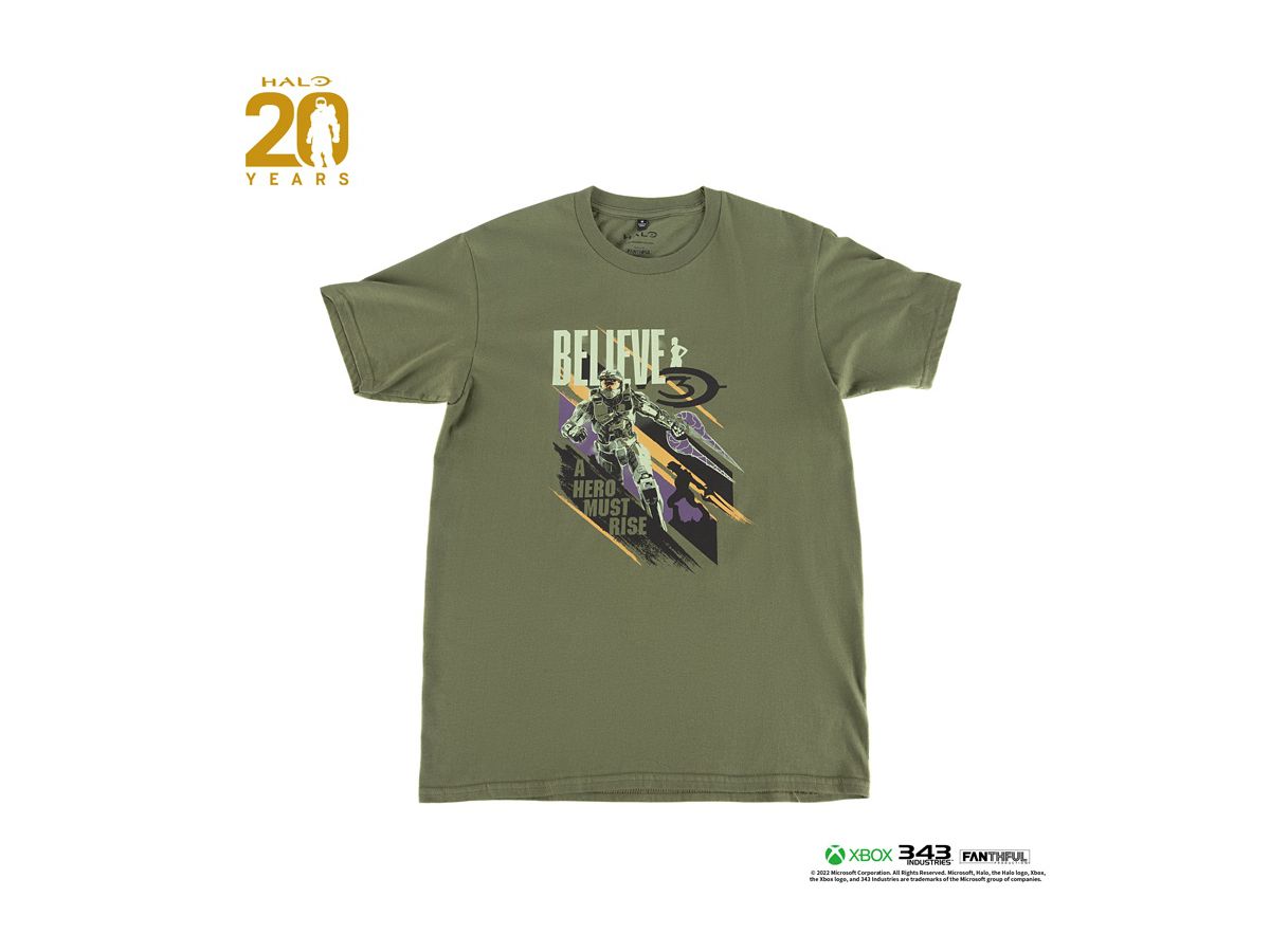 HALOシリーズ 20周年 Tシャツ (アーミーグリーン) S
