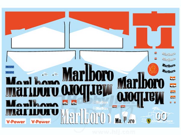 1/18 フェラーリ Ｆ2004 リペイントデカール