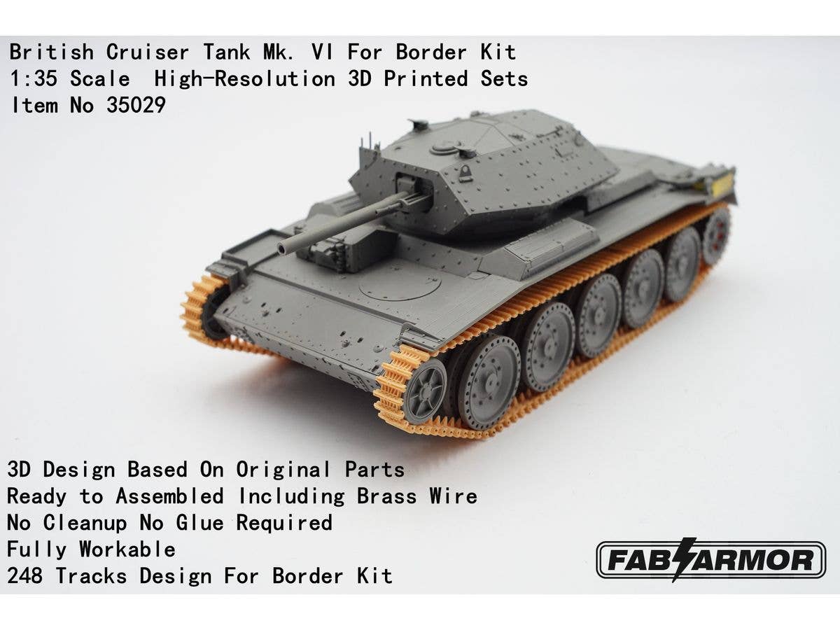 1/35 英軍 巡航戦車 Mk.VIクルセーダー用可動式履帯セット (ボーダーモデル用)