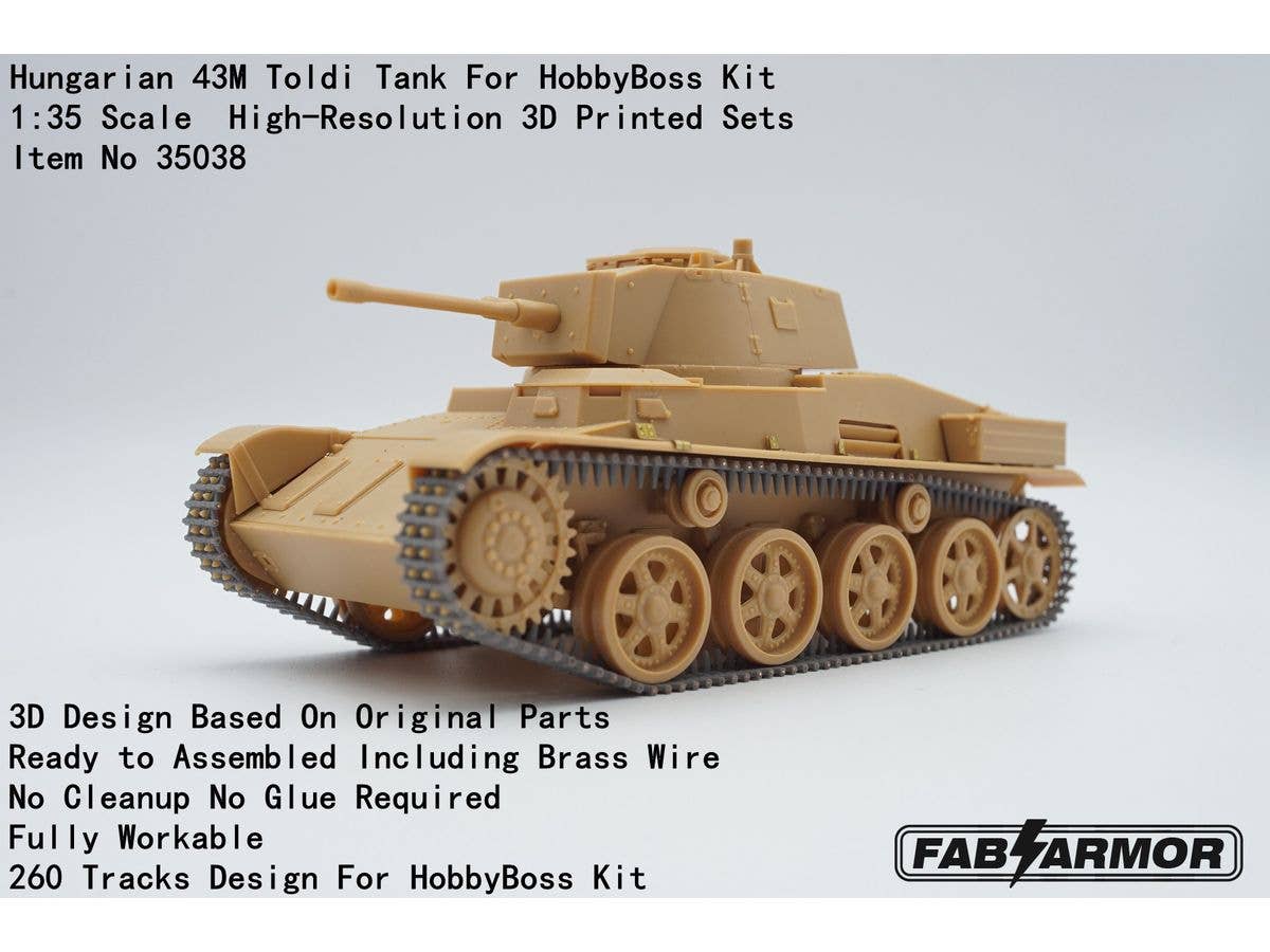 1/35 ハンガリー軍 43M トルディIII軽戦車用可動式履帯セット (ホビーボス用)