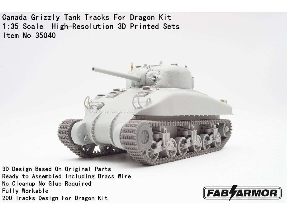1/35 カナダ軍 グリズリー 巡航戦車用可動式履帯セット (ドラゴン用)