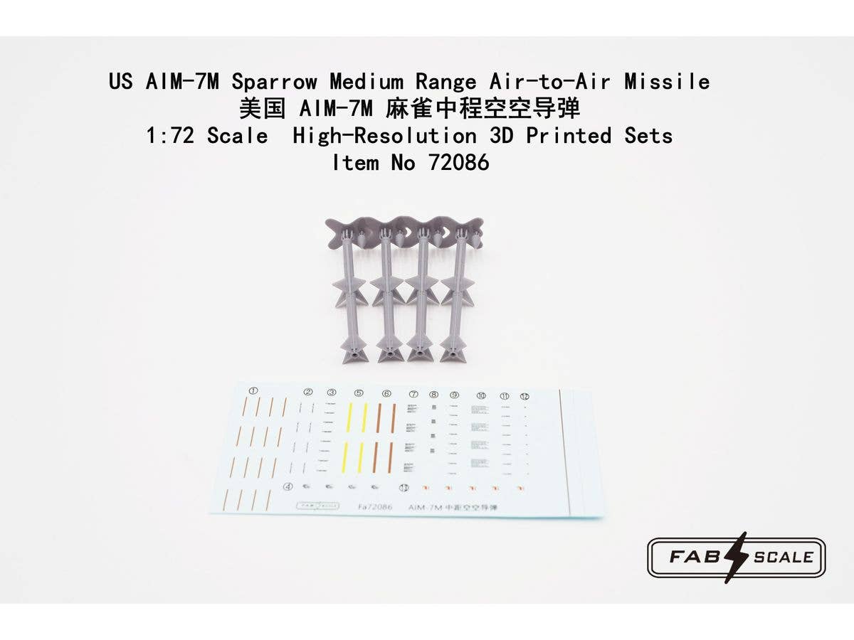 1/72 米軍機用AIM-7M 中距離空対空ミサイル