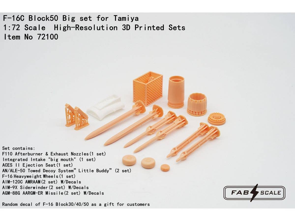 1/72 F-16C ブロック 50用 ビッグセット (タミヤ用)