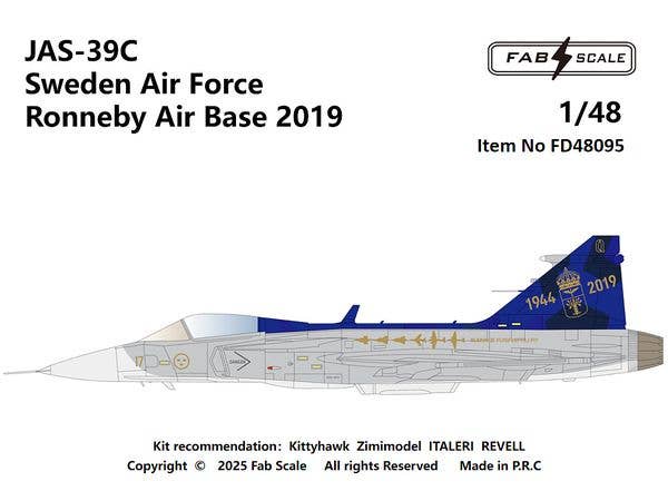 1/48 JAS-39C スウェーデン空軍ロンネビュー空軍基地 2019年