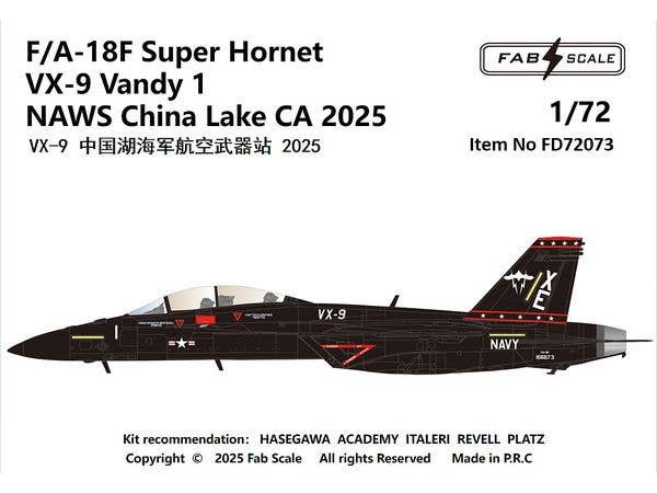 1/72 F/A-18F スーパーホーネット VX-9 ヴァンディ 1 チャイナレイク海軍兵器センター 2025年