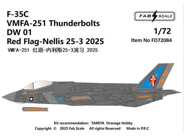 1/72 F-35C VMFA-251 サンダーボルト 2025年